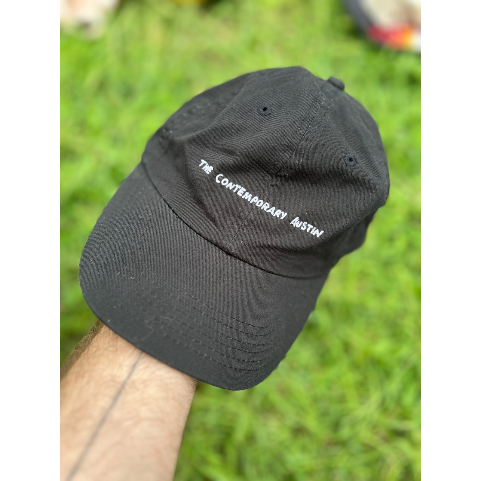 The Contemporary Art Gallery Hat Austin Black Logo Texas Dad Hat Adjustable Size